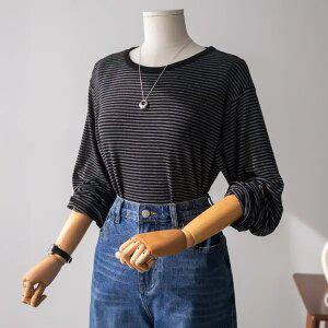 (안나앤모드) softly 찰랑 롱슬리브 탑[티셔츠EDD33]