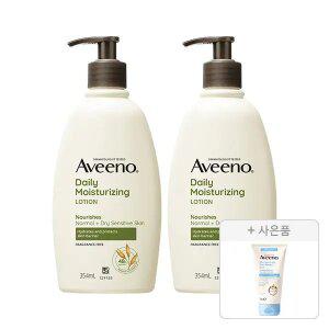 아비노 데일리모이스쳐라이징 로션 354ml, 2개 + 증정(더멕사 밤 75ml, 1개)