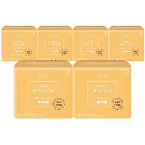 내츄럴코튼 순면 생리대 뉴슬림 중형12px6팩