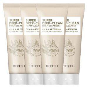 (오늘만)총4개 리코셀 저자극 병풀+약쑥 폼 클렌징 220ml/약알칼리성/트러블 딥 클렌저