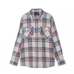 공용)  체크셔츠 (오버핏)_AM1WWH242-RE