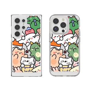최신 귀여운 갤럭시 아이폰 케이스 동물친구들 투명 / 핸드폰 12 13 14 15 16 S24 S23