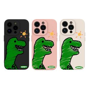 최신 귀여운 갤럭시 아이폰 케이스 공룡 태양 패브릭 / 핸드폰케이스 S25 엣지 S24 S2