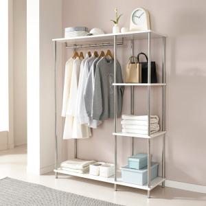 프라임 미드센츄리 수납 선반 행거 와이드 선반형 스탠드 옷걸이 드레스룸 옷가게 옷장
