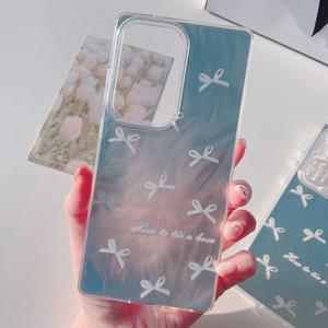 최신 귀여운 갤럭시 케이스 리본 홀로그램 / 핸드폰케이스 S25 S24 S23 플러스 울트라