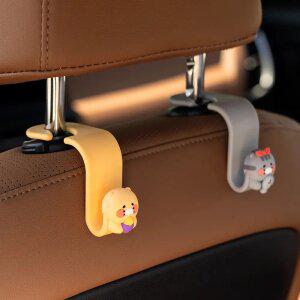 [타임딜] 카카오프렌즈 춘식이 삼색냥 차량용 헤드걸이 헤드레스트 후크 가방걸이(2p)
