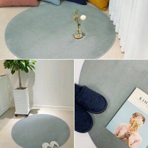 J2K 거실 침실 단모 원형 러그 카페트 미니 인테리어 소품 (소형 대형)