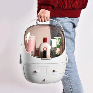 우주선캡슐 투명 화장품 정리함 멀티 대용량 타임 세일