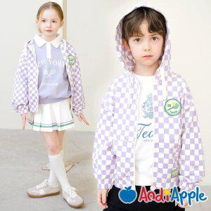 [앤디애플] 플레이체커보드후드집업점퍼