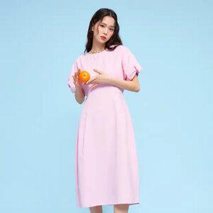 볼륨 소매 플레어원피스 AQ2WOM63