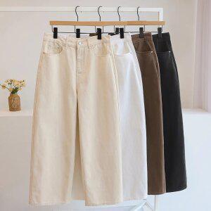 [잇수다] 웨즈티 커브드 와이드 코튼 팬츠 (S-XL)