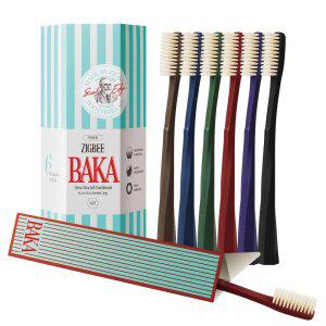 지.그.비 프리미엄 스탠딩 육각 초미세모 칫솔 6개입+바카치약 20g 증.정