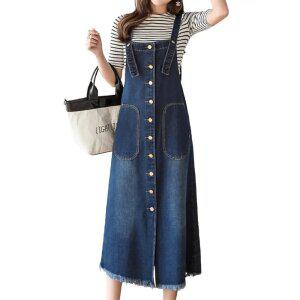 쿠폰가 29350원 55-99 멜빵원피스 55-99 XXL 토베나  A301CA 단추밑수술멜빵스커트 품