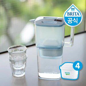 브리타 정수기 리켈리 2.2L 블루 + 총필터 4입