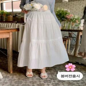 (봄버전출시) 플로브 밴딩 캉캉 플레어 롱 스커트 sk7102