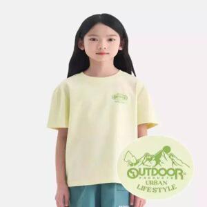 [아웃도어 프로덕츠 키즈]에센셜 백그래픽 반팔티셔츠 (라임) OD262ISS02_LIM