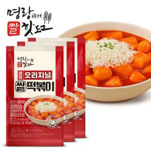 명랑핫도그 오리지널 쌀 떡볶이 450g, 3팩