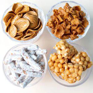 추억의 옛날 과자 총 4봉 세트 (오란다+고구마형+왕소라형+생강맛)