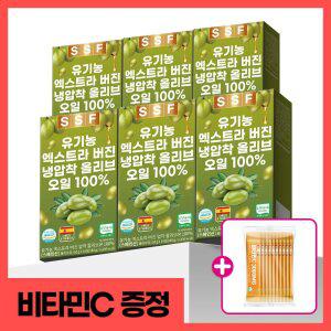 [비타민C10포 더]순수식품 유기농 엑스트라버진 올리브오일 6박스 100% 냉압착 피쿠알