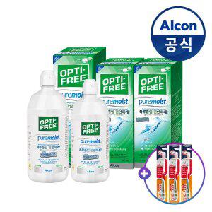 옵티프리 렌즈세척액 퓨어모이스트 420ml 1개 + 300ml 2개(+검케어칫솔 3개)