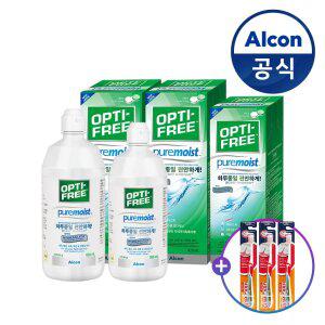 옵티프리 렌즈세척액 퓨어모이스트 420ml 2개 + 300ml 1개(+검케어칫솔 3개)