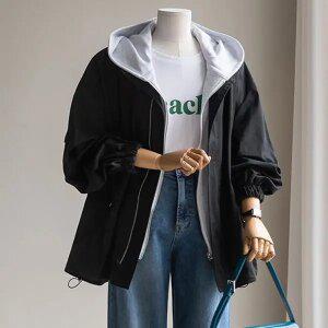 (안나앤플러스) 에버 레이어드 후드 사파리[자켓DEY41] 빅사이즈