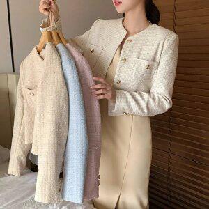 (MADE/2기장/트위드자켓1위) 멜로샤 골드 트위드 자켓 jk2596