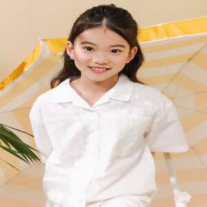 여아 아일렛 오픈카라 반팔 셔츠_PKF2WC2020