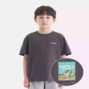 [아웃도어 프로덕츠 키즈]백그래픽 반팔티셔츠 (차콜) OD262ISS06_CHC