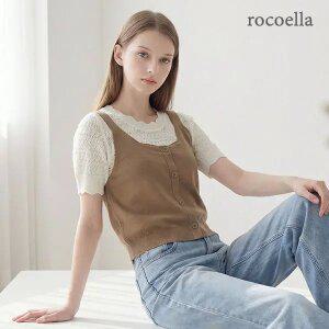 [로코엘라] 마젤 세미크롭 니트 뷔스티에