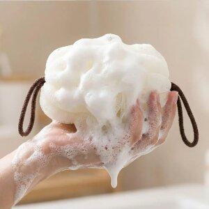 리빙스토리 [1개 + 1개] 샤워타올 등닦이 거품 샤워볼 바디브러쉬