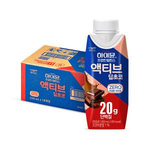 후디스 하이뮨 프로틴 액티브 딥초코 ZERO, 250ml, 18개