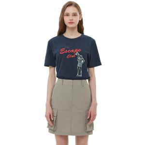 배색 레터링 슬림핏 티셔츠 PP2CH489