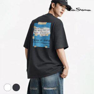 [택가 39,800원] 벤셔먼 백 프린팅 아트워크 반팔티셔츠 BPBTS283M