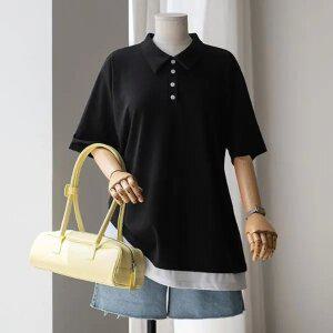 (안나앤플러스) A. 웨어 쿨 카라 티셔츠[티셔츠C0227H298] 빅사이즈