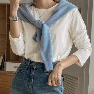 [시크릿라벨] [원단보장/데일리템] 라운드 기본 티셔츠