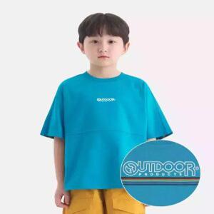 [아웃도어 프로덕츠 키즈]백그래픽 오버핏 반팔티셔츠 (블루그린) OD262ISS10_BGN