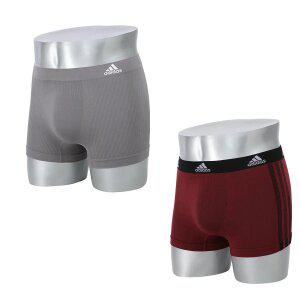 [아디다스] 퍼포먼스 심플 로고 남성 드로즈 2종 SET(와인+그레이)