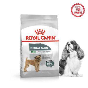 로얄캐닌 강아지사료 미니 덴탈케어 3kg+샘플2개