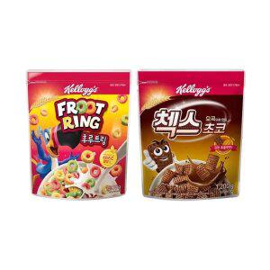[베스트픽] 켈로그 대용랑 아이간식 시리얼(후루트링 1200g, 1개 + 오곡 첵스초코 120