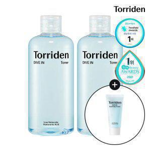 [SET] 토리든 다이브인 저분자 히알루론산 토너 300ml X 2개 (+수딩크림 20ml)
