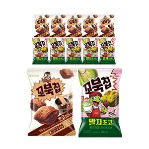 오리온 꼬북칩 말차초코맛 M 68g, 6개 +  초코츄러스, 80g, 6개