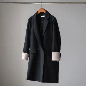 (안나앤플러스) 엘리브 배색 더블 자켓[자켓DFD37] 빅사이즈