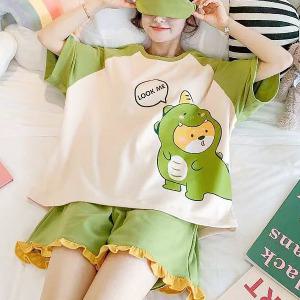쉬블림로브 (반팔+}반바지) 여성 홈웨어 캐릭터 잠옷 세트 GGWD0523