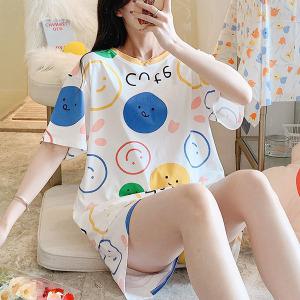 쉬블림로브 (반팔+}반바지) 여성 홈웨어 캐릭터 잠옷 세트 GGWD0513