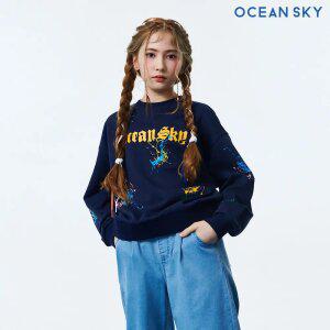 [오션스카이] 여아 페인팅 프린트 맨투맨 티셔츠-CAJG5164B04