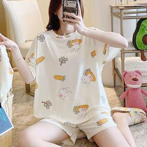 쉬블림로브 (반팔+}반바지) 여성 홈웨어 캐릭터 잠옷 세트 GGWD0506