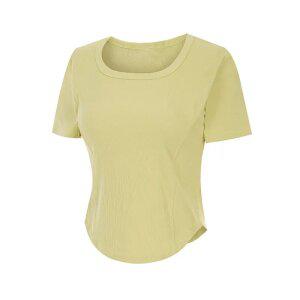 (택가 79000원)[샐리] 절개라인슬림반팔티셔츠_I6B-CTS006