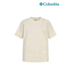 [아웃도어스/컬럼비아]여성 시그니처 반팔 라운드 티셔츠 버터옐로우