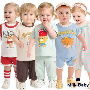 [밀크베이비] 브랜드PICK 봄&여름 단독특가! 상하복/실내복/우주복/파자마/수영복 외